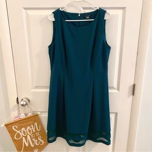 Tommy Hilfiger Teal Dress with Cute Hemline Detail Size 16